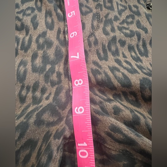 Democracy Absolution Jeans Womens 8 Stretch Mid Rise Skinny Brown Black Leopard - Picture 8 of 12